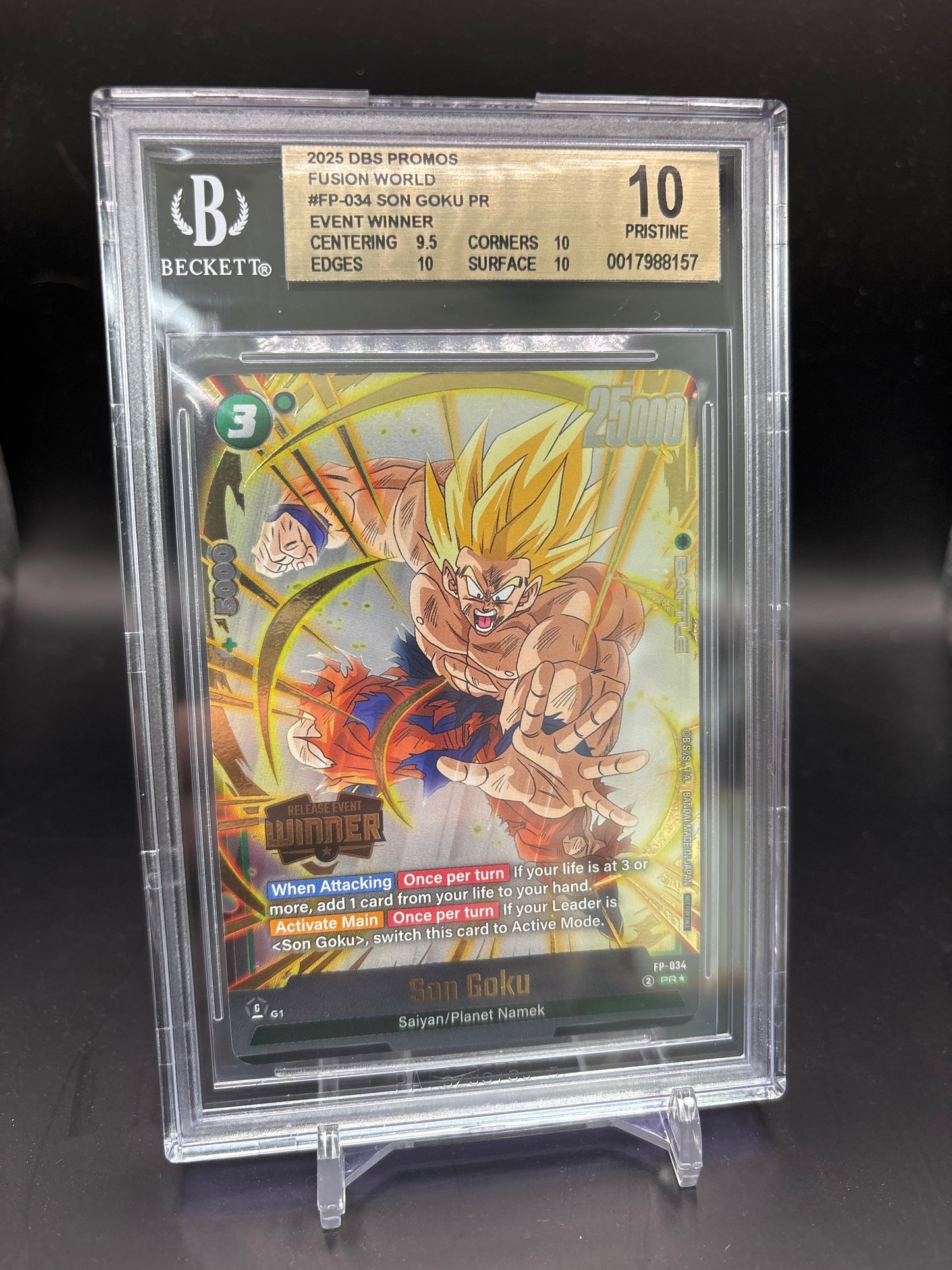 Son Goku Release Event Winner BGS Pristine 10