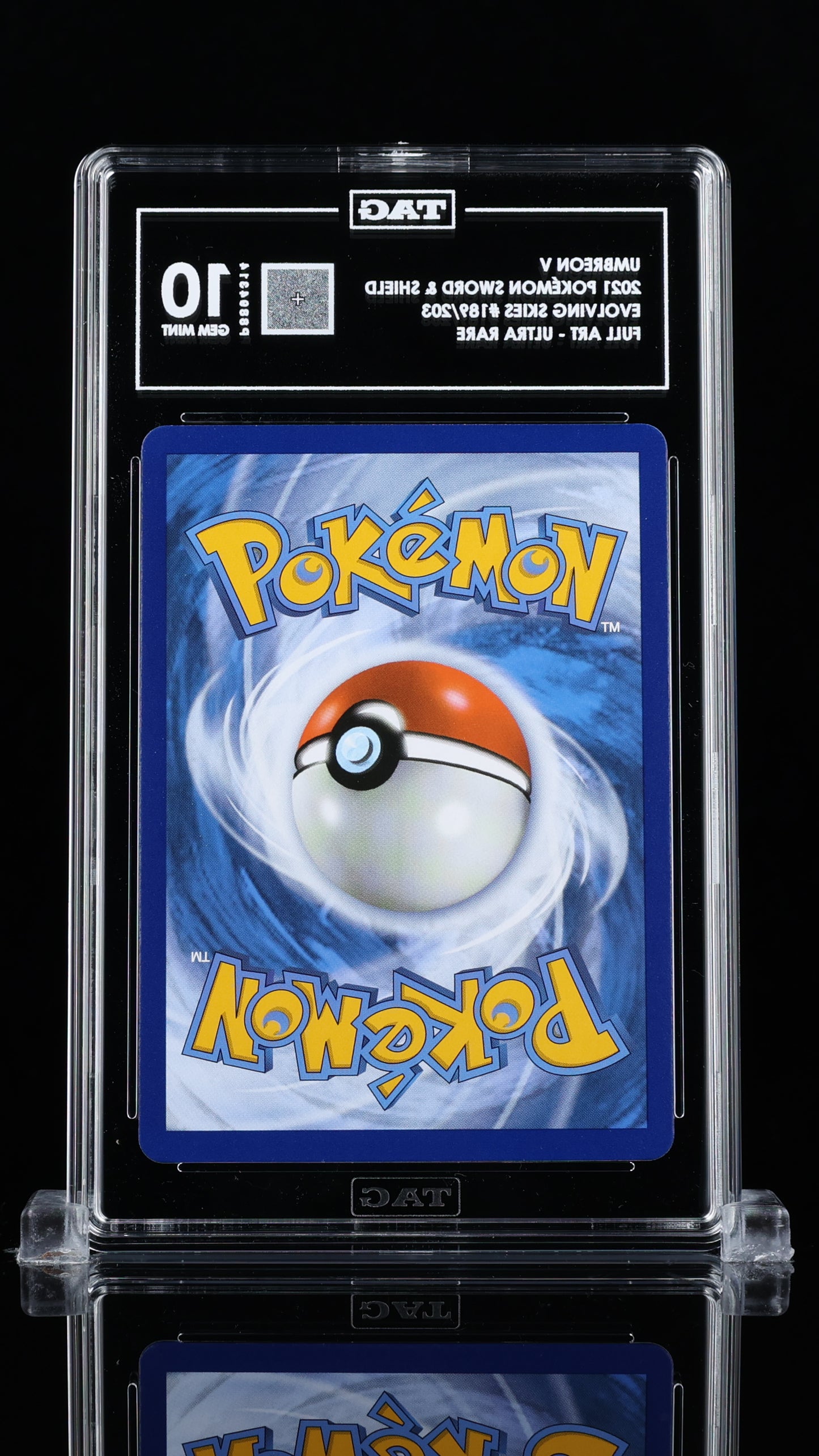 Umbreon V Alt Art TAG Gem Mint 10 (971) Rank #1 plus 1st Graded by TAG