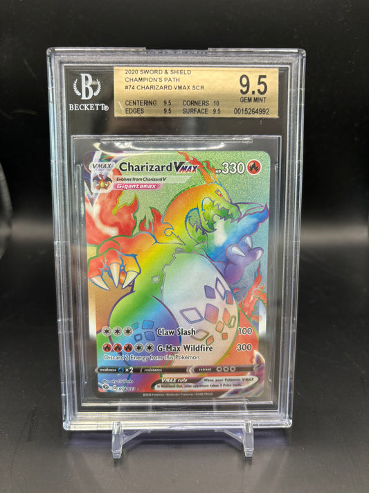 Charizard VMax Secret Rare 074/073 BGS Gem Mint 9.5