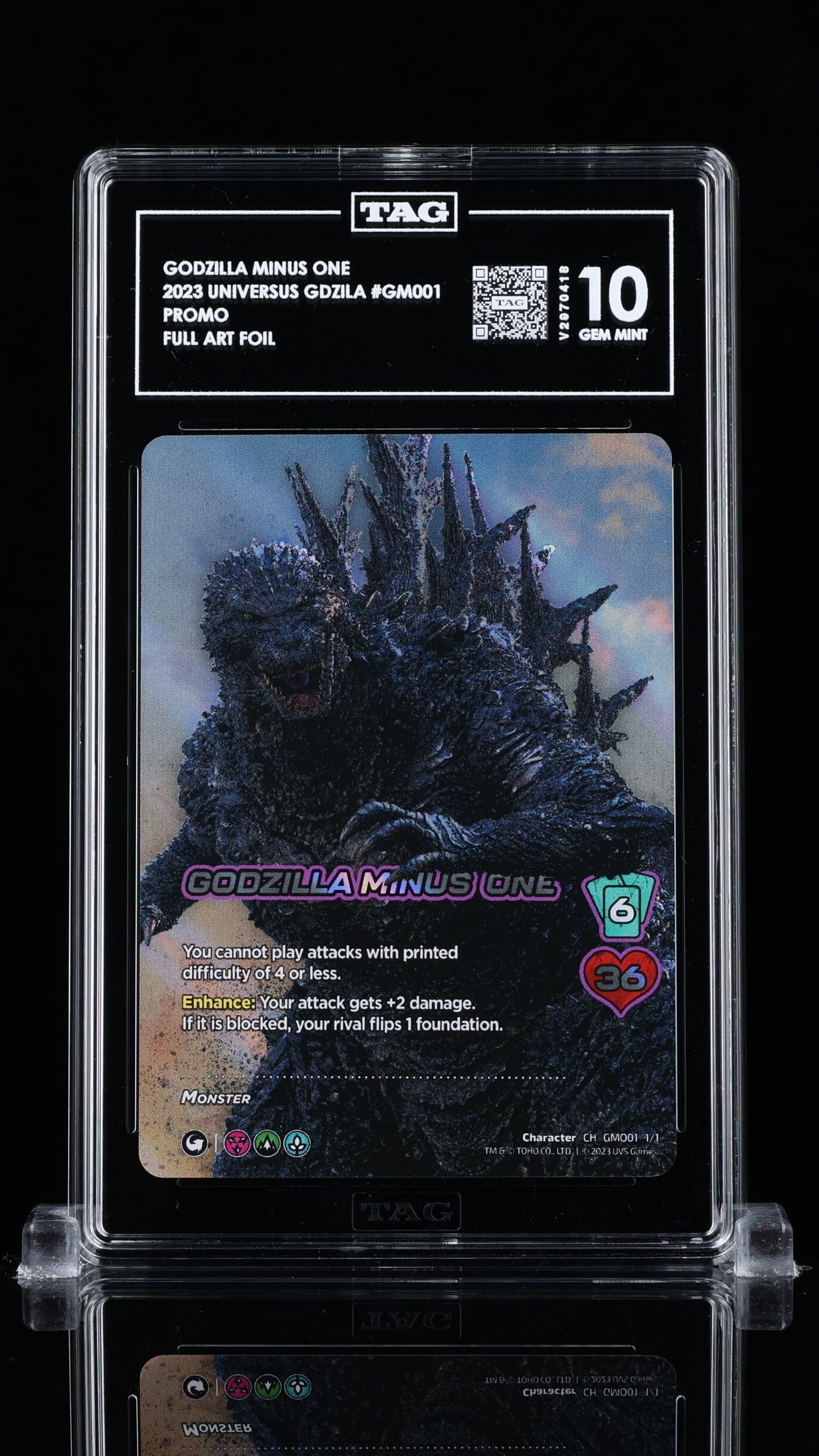 2023 Universus Godzilla Minus One Full Art Foil Promo TAG Gem Mint 10